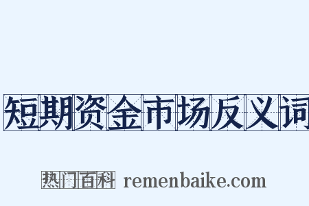 短期资金市场反义词是什么意思的图片